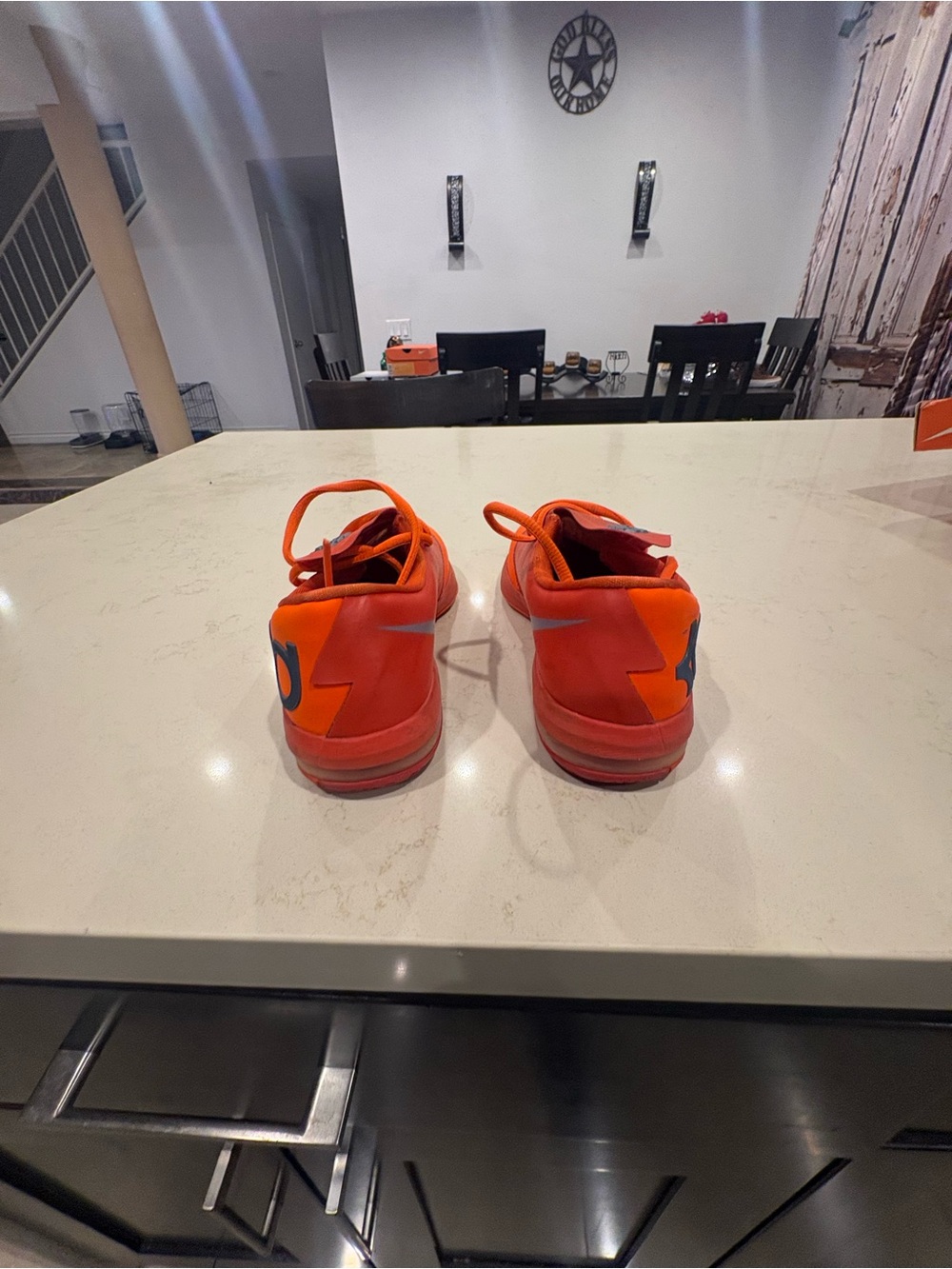 Nike Kids Bright Orange Low-Top Sneakers